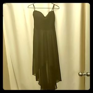 Black formal strapless dress